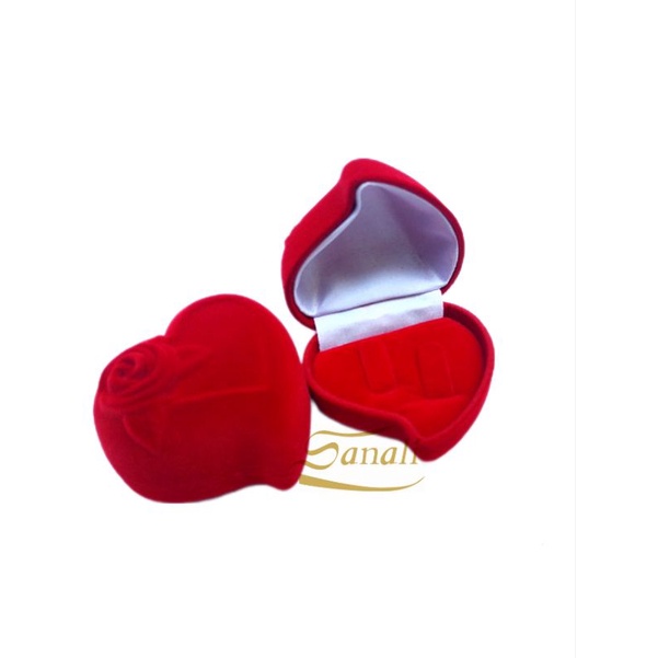 Caixinha Estojo Coração Para Aliança Com 2 Ganchos (ITB71-RR)