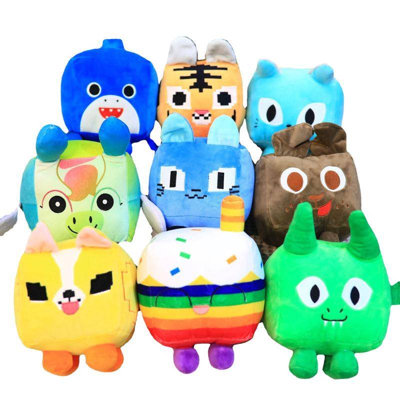 Floppa Plush Cartoon Plushie Soft Plush Doll Cat Cube Toy Square Stuffed  Plush Dolls For Children And Friend Birthday Gift