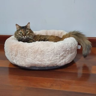 Cama Pet Redonda De Pelúcia Para Cachorros e Gatos Tamanho G