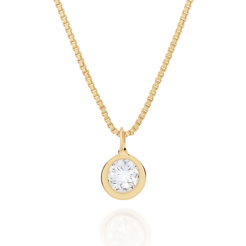 Gargantilha Rommanel Pingente Solitário Ponto de Luz 532005