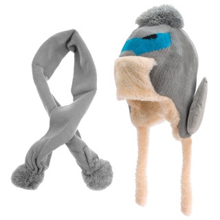 Kit de gorro e cachecol Gorro Touca Infantil Criança Menino Menina Tricotado Quente Fashion