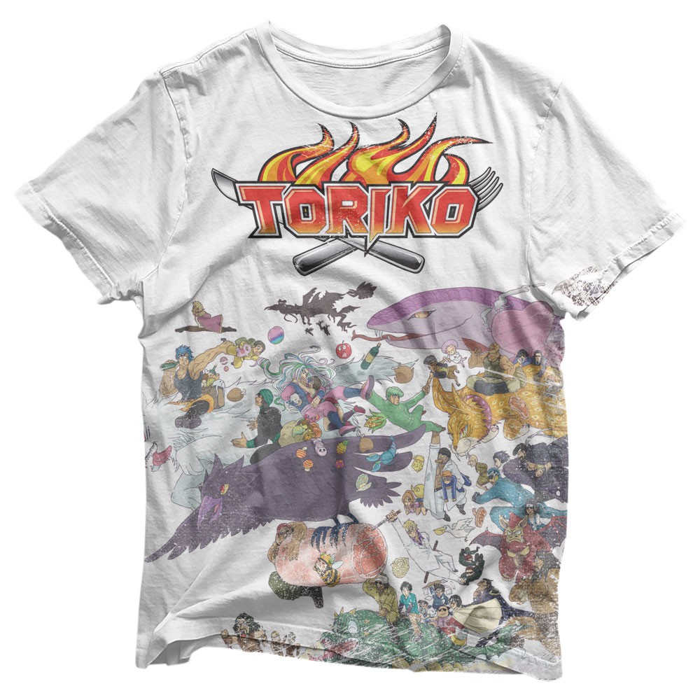 Camisa Artes dos Personagens de Toriko & Logo - Camisas Toriko Estampa ...