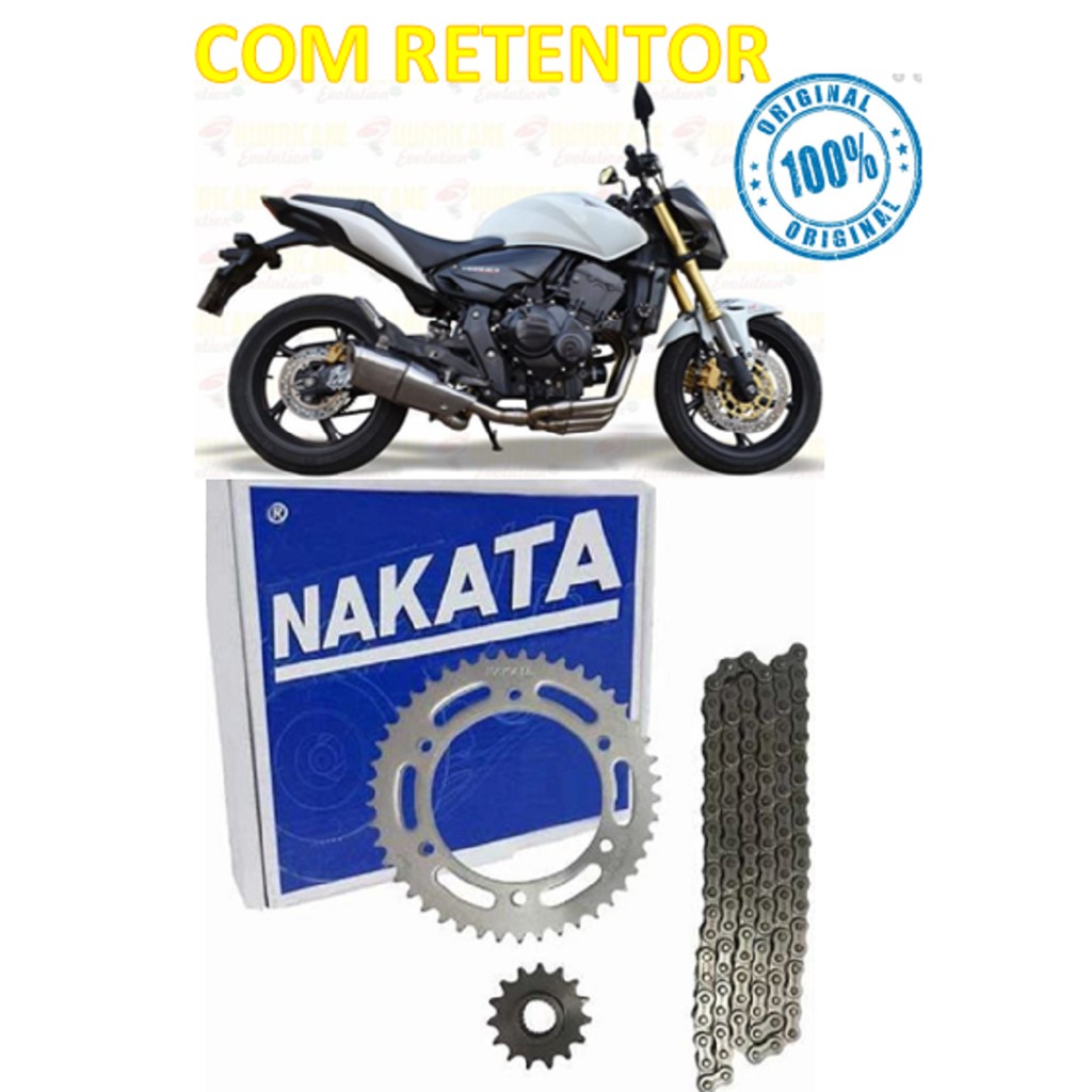 Kit Relacao Transmissao Tração Honda Cbx 250 Twister 2001 2002 2003 2004  2005 2006 2007 2008 Original Nakata