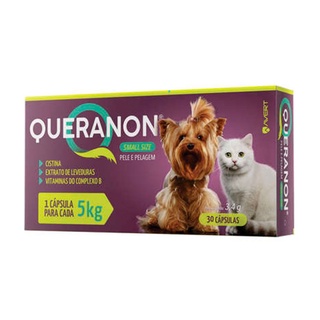 Suplemento Queranon Cães Raças Pequenas 5kg Avert C/ 30 Cápsulas