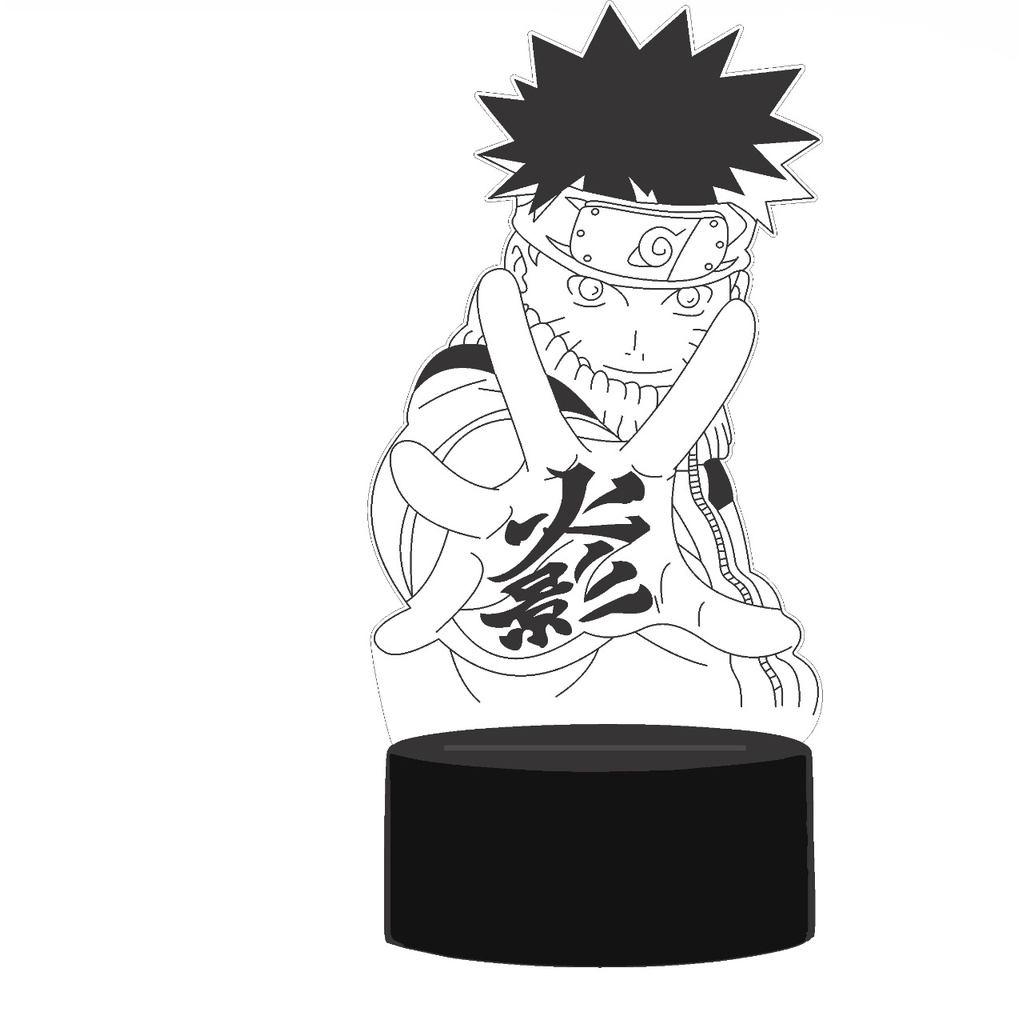 Abajur De Mesa De Led Naruto Uzumaki Jutsu