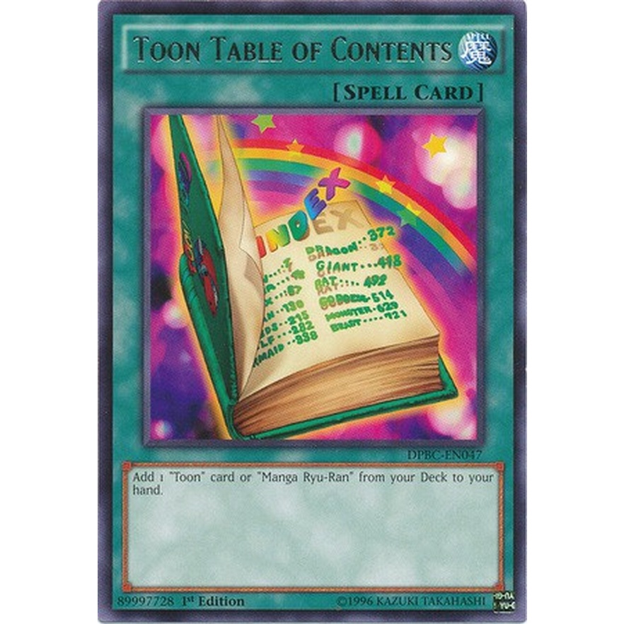 YU-GI-OH! Toon Table Of Contents - LDS1-EN069 Ultra Rare 1st Edition - View #2