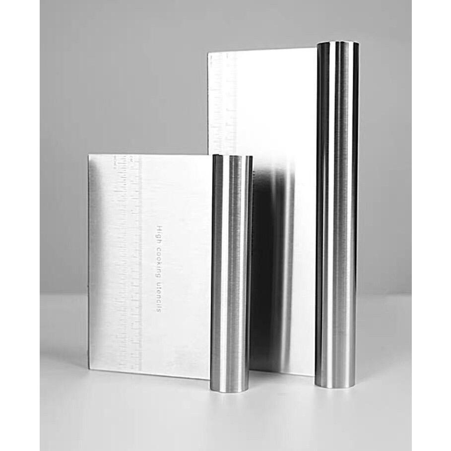 Espátula Tubular Aço Inox Para Massas Culinária Confeitaria Para Alisar Lateral Para Alimentos Legumes - Igual da Rita Lobo