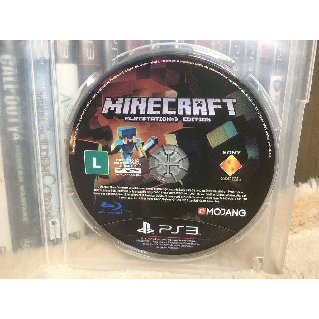 Minecraft - Jogo Original Ps3 - APENAS DISCO