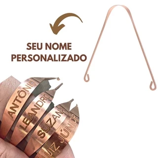 Limpador de lingua ayurveda com nome gravado personalizado 100% cobre Original