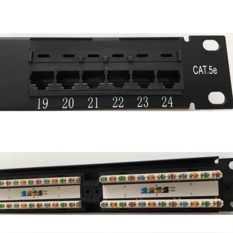 PATCH PANEL 24 PORTAS CAT.5e RJ45 RACK 19” | Shopee Brasil