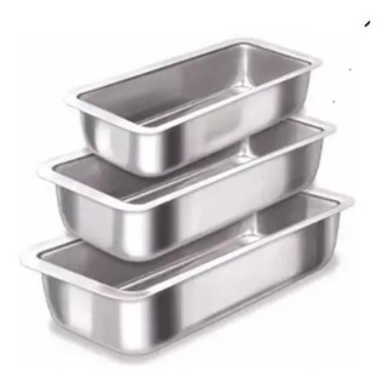 Forma ou assadeira de pão, gelo, doce 1, 2 e 3 kit premium d