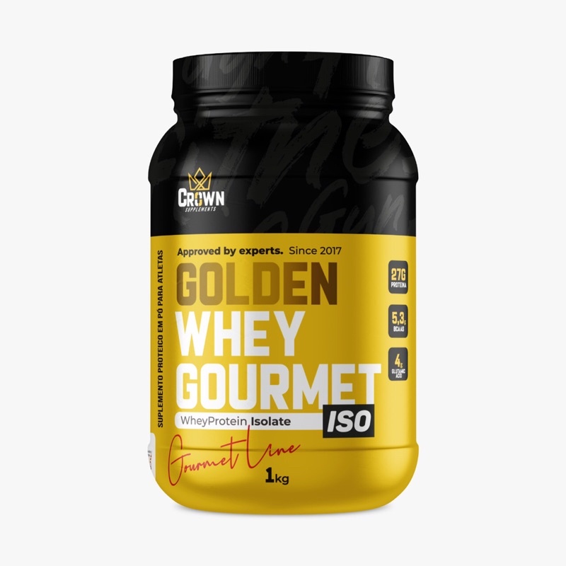 Golden Whey Protein Gourmet 2w Isolado e Concentrado 1kg - Crown Suplementos Growth