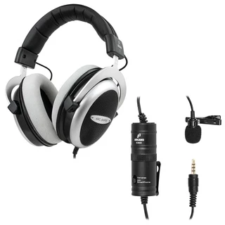 Fone de ouvido ARC-SHP80 + microfone condensador CHOI lapela
