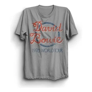 Camiseta Básica David Bowie 1978 World Tour