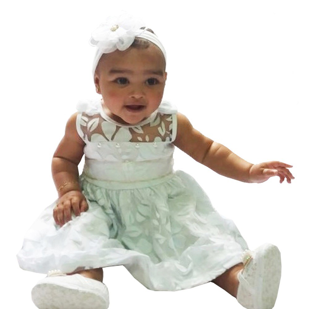 Vestido Branco Batizado Ano Novo Bebê Menina Luxo - SACOLA DO BEBÊ