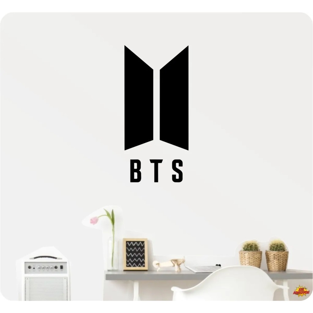 Adesivo Banda Bts K-pop Decoração Parede Quarto Filha Otaku