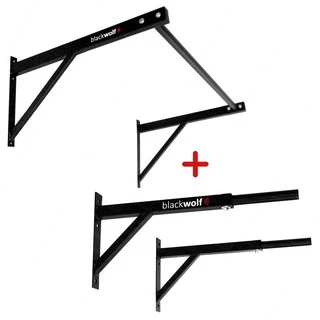 Barra Fixa 65Cm Musculação + Paralela Dip De Parede Crossfit