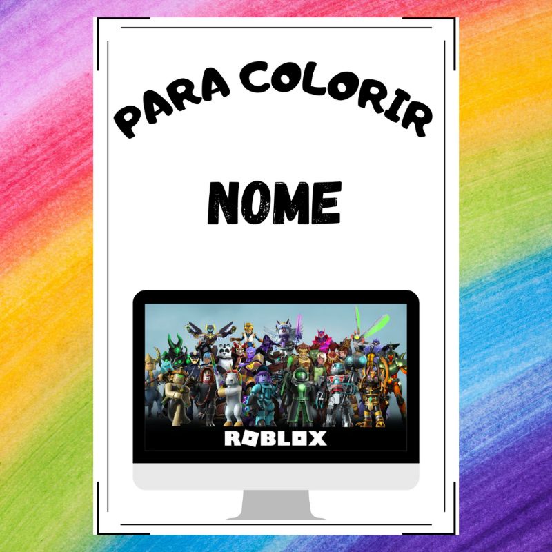 Roblox livro para colorir para impressão e online
