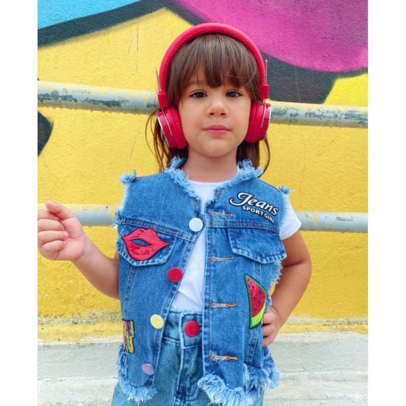 Coletinho best sale jeans infantil