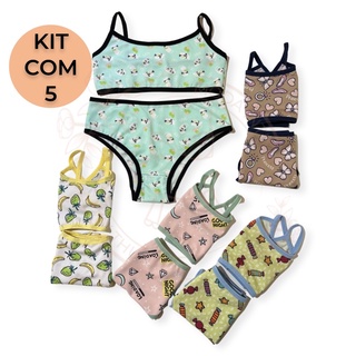 Comprar Conjunto Lingerie Infantil Juvenil sem bojo mescla liso Menina Moça  - a partir de R$13,29 - Madre Pele