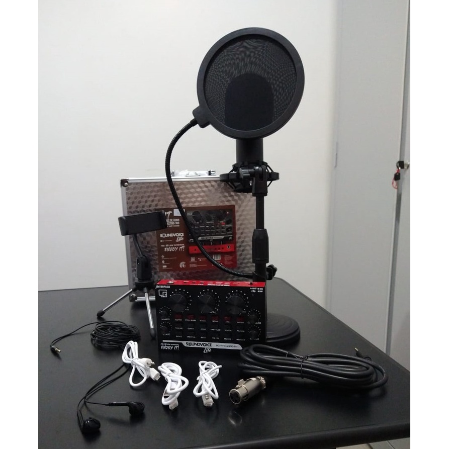 Kit Interface de Audio SoundVoice Lite Soundcast KT300 Shopee Brasil