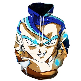 Novo Dragon Ball Super Saiyan 3D Moletom Com Capuz Filho Goku Vegeta  Estampa De Desenho Primavera Outono Unissex Manga Longa Anime Blusas