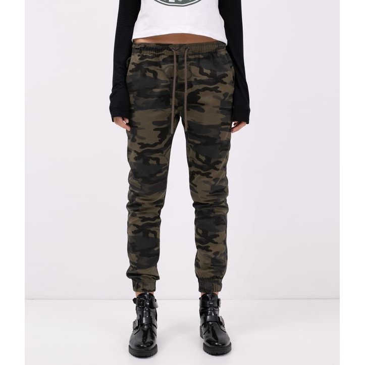 Calça jogger deals feminina sarja camuflada