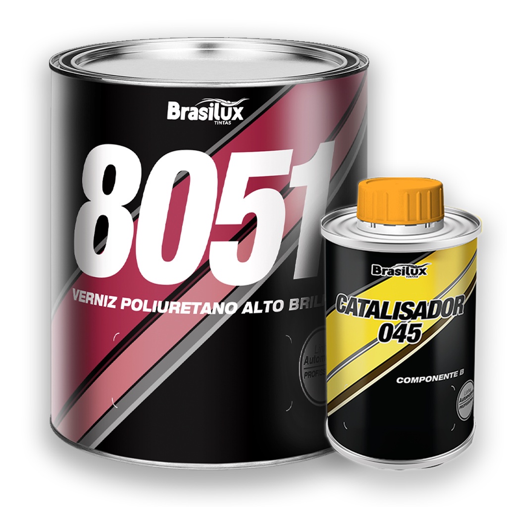 Verniz Automotivo Alto Brilho 8051 C/ Catalisador Brasilux | Shopee Brasil