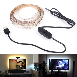 Lâmpada LED DC5V USB SMD3528 1M 2M 3M 4M 5M Com Fita Flexível De Fundo De TV De Mesa Branca Quente Iluminação De Quarto Branco