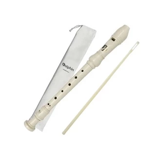 Flauta Doce Germânica Dolphin Com Capa + Vareta Limpeza- DP123 em Oferta na Shopee