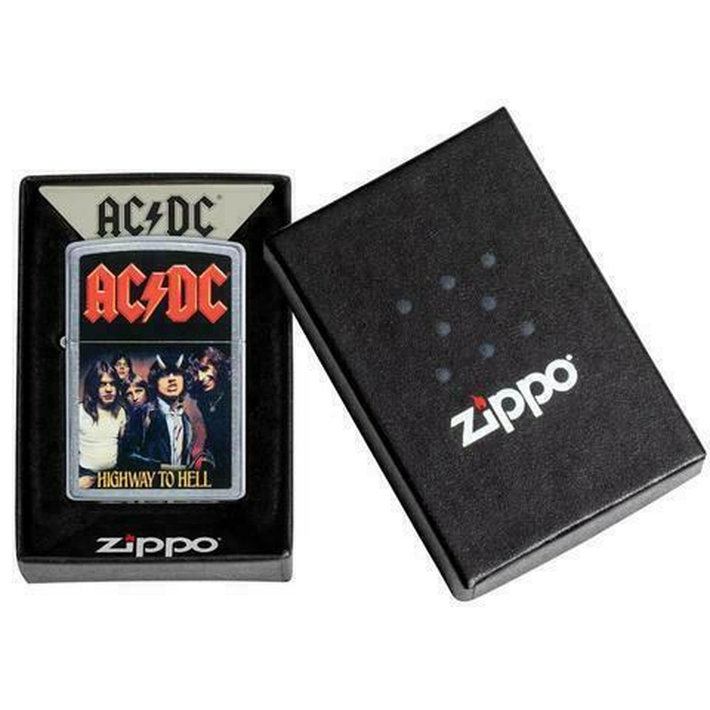 Zippo 49235 ACDC Highway to Hell - Street Chrome - Original - MADE IN USA
