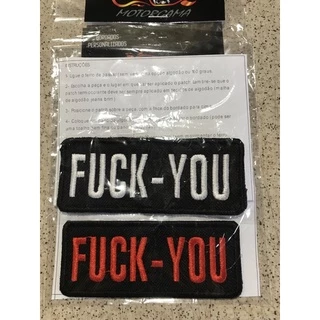 Patch Fuck-you bordado termocolante