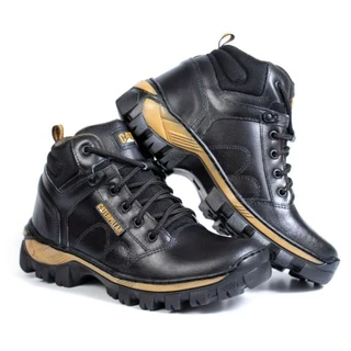 Bota Coturno Caterpilar100%Couro com C.A Bico PVC.
