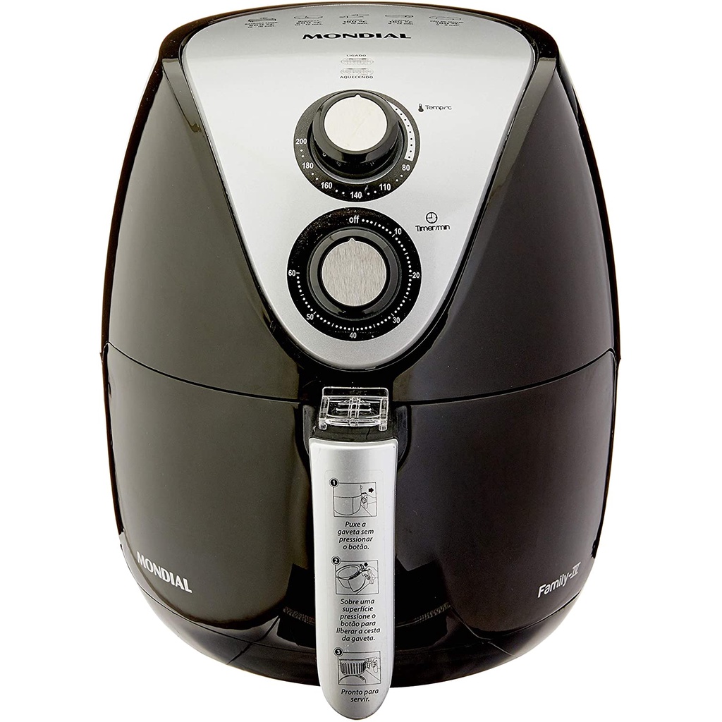 Fritadeira Air Fryer Sem Óleo Elétrica Mondial AF-30 3,5L 220V | Shopee ...