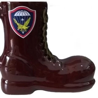 Caneca Bota Paraquedista Militar Policial Cerâmica Pequena