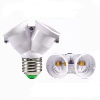 KIT3 Soquete Bocal Adaptador Duplo Tipo Y Duas Lampadas E27 TB-0632A