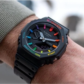 GA-2100 TMJ Série Arco-Íris Relógio De Moda Digital Esporte Led Mulheres Homens Pulso Jam Tangan Lelaki Perempuan
