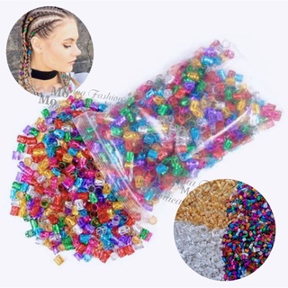 kit 1000 Anel Para Trança Regulável Box Braids E Dreads Coroa tubo cano cabelo Dourado/Prata/Colorido