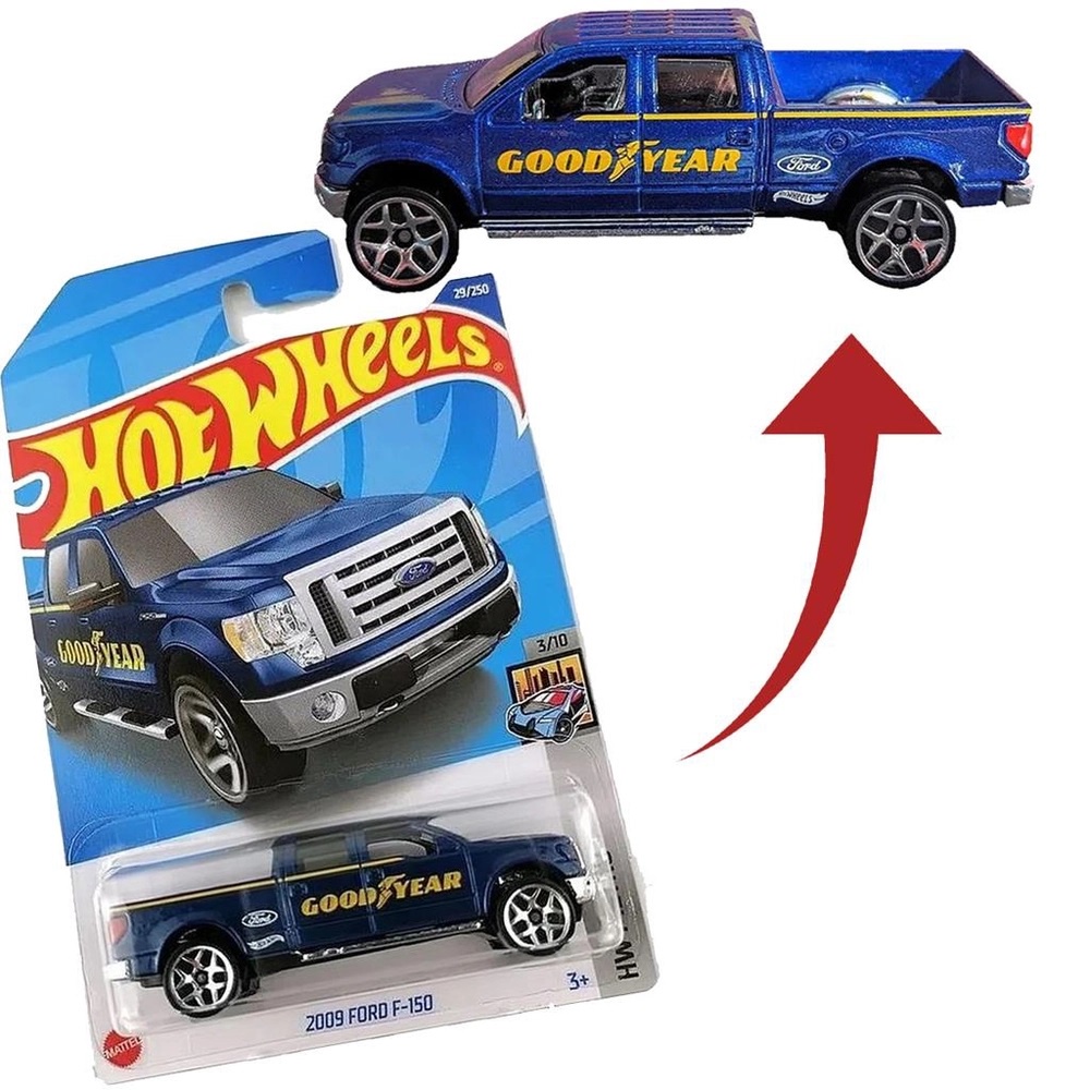 CARRINHO MINIATURA HOT WHEELS 2009 FORD F-150 GOODYEAR - HW