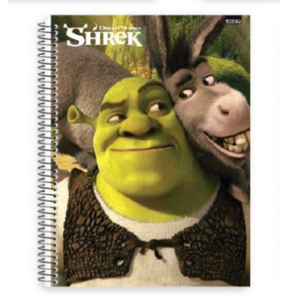 Caderno Shrek 1 Matéria 96 Folhas | Shopee Brasil