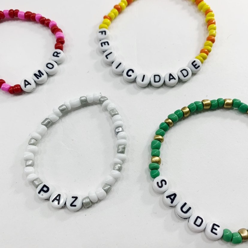 pulseira de miçangas desejos - PERSONALIZADO (LEIA A DESCRIÇÃO ABAIXO ...