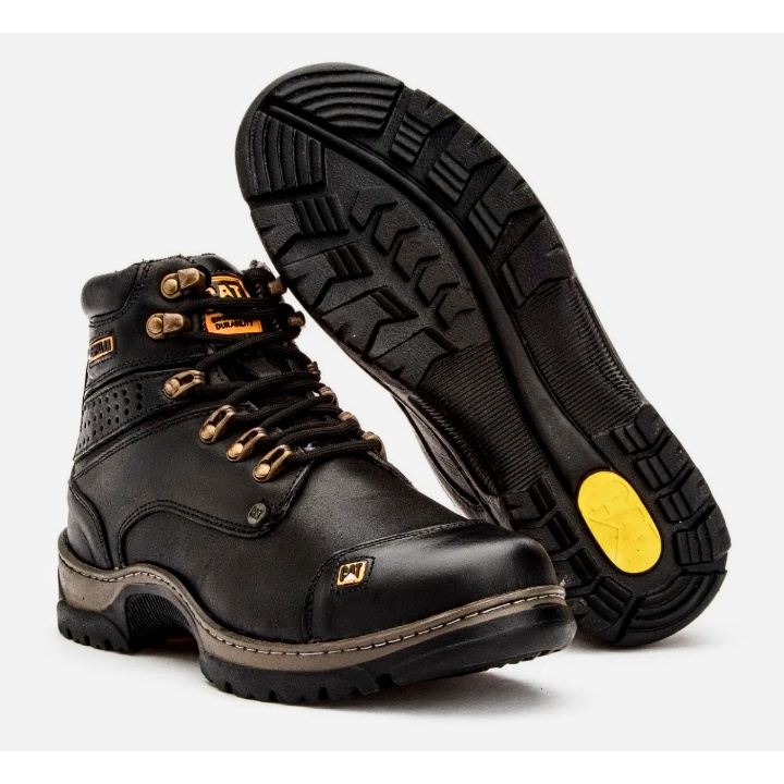 Bota Caterpillar de Couro Coturno Masculino Ref. 2190 Cor Castor