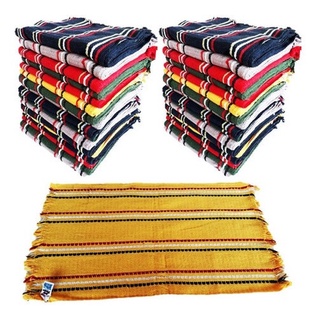 Kit 10 toalha de piso tapete banheiro listrado 50x34 varias cores