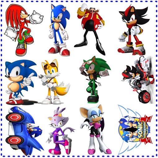 Turma Do Sonic - 10 Displays De Festa De 20cm Totens | Shopee Brasil