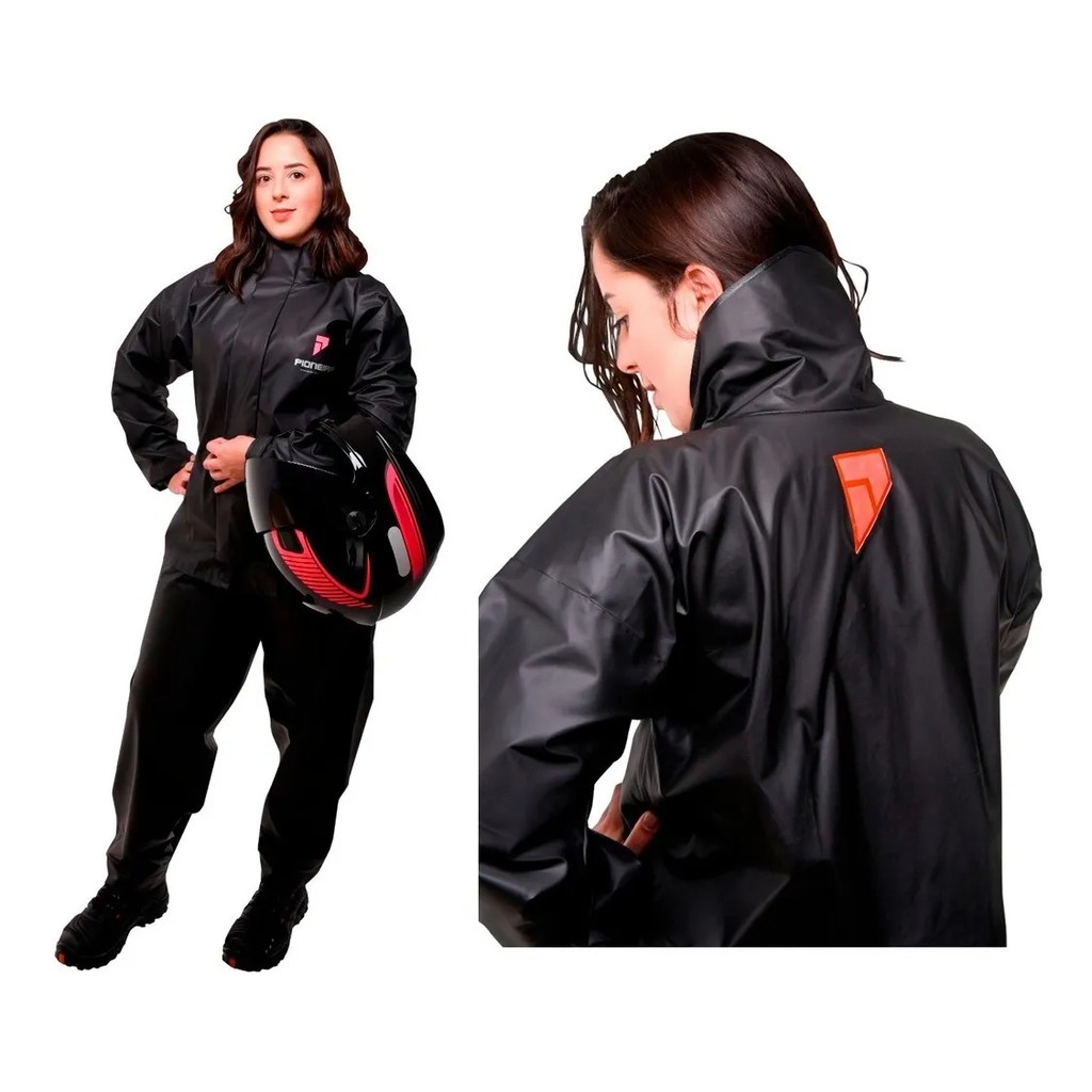 Roupa de chuva para best sale motoqueira feminina