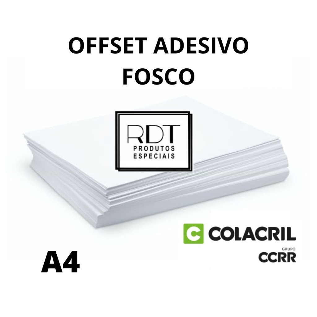 Offset Adesivo Fosco A4 Colacril 100 Folhas Shopee Brasil 8122