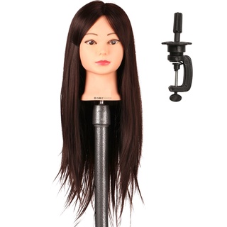 Cabeça de Boneca Para Treino Cabelo 100% Sintético 65cm - Cabeças de boneca  para treinamento 100 natural coloração , corte e penteado