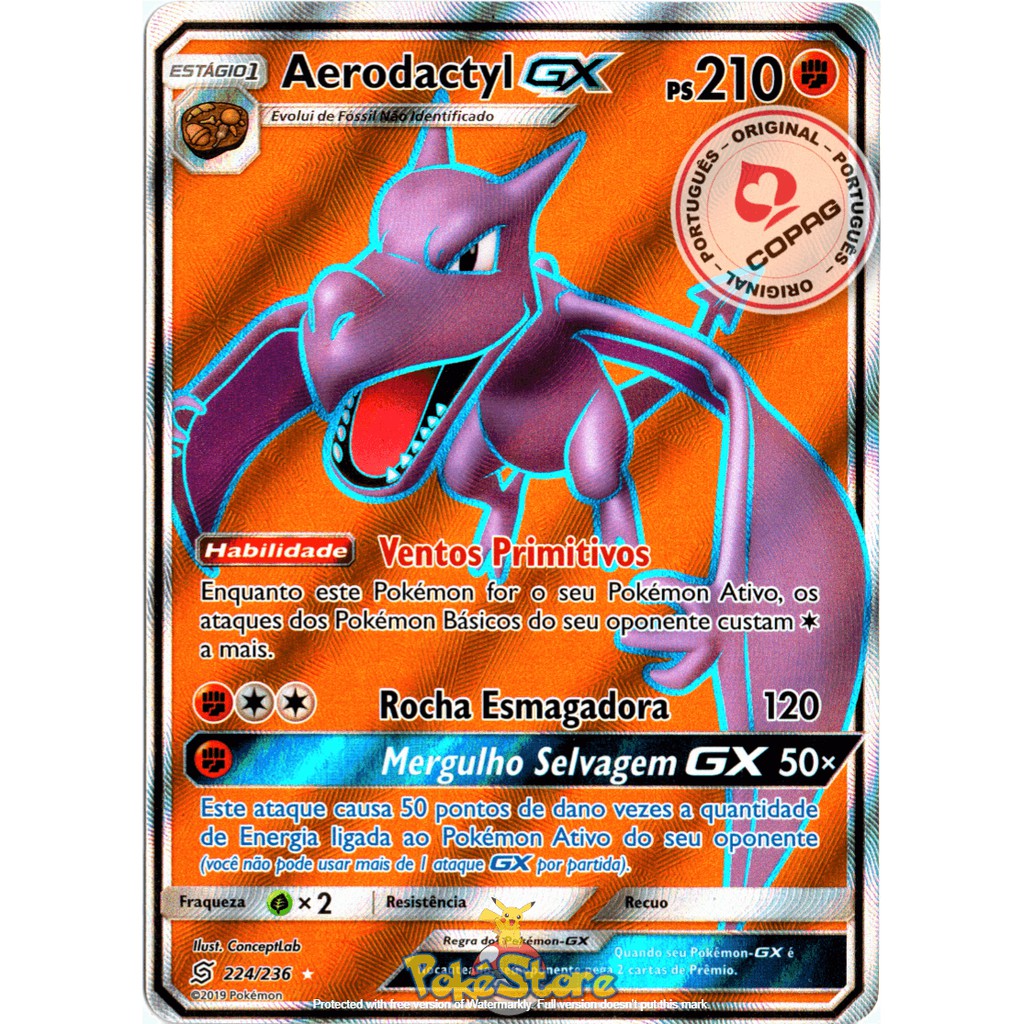 Carta Pokemon Aerodactyl Ex Original (condição Sp)