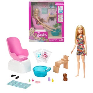 Conjunto e Boneca - Barbie SPA - Salão de Beleza - Manicure e