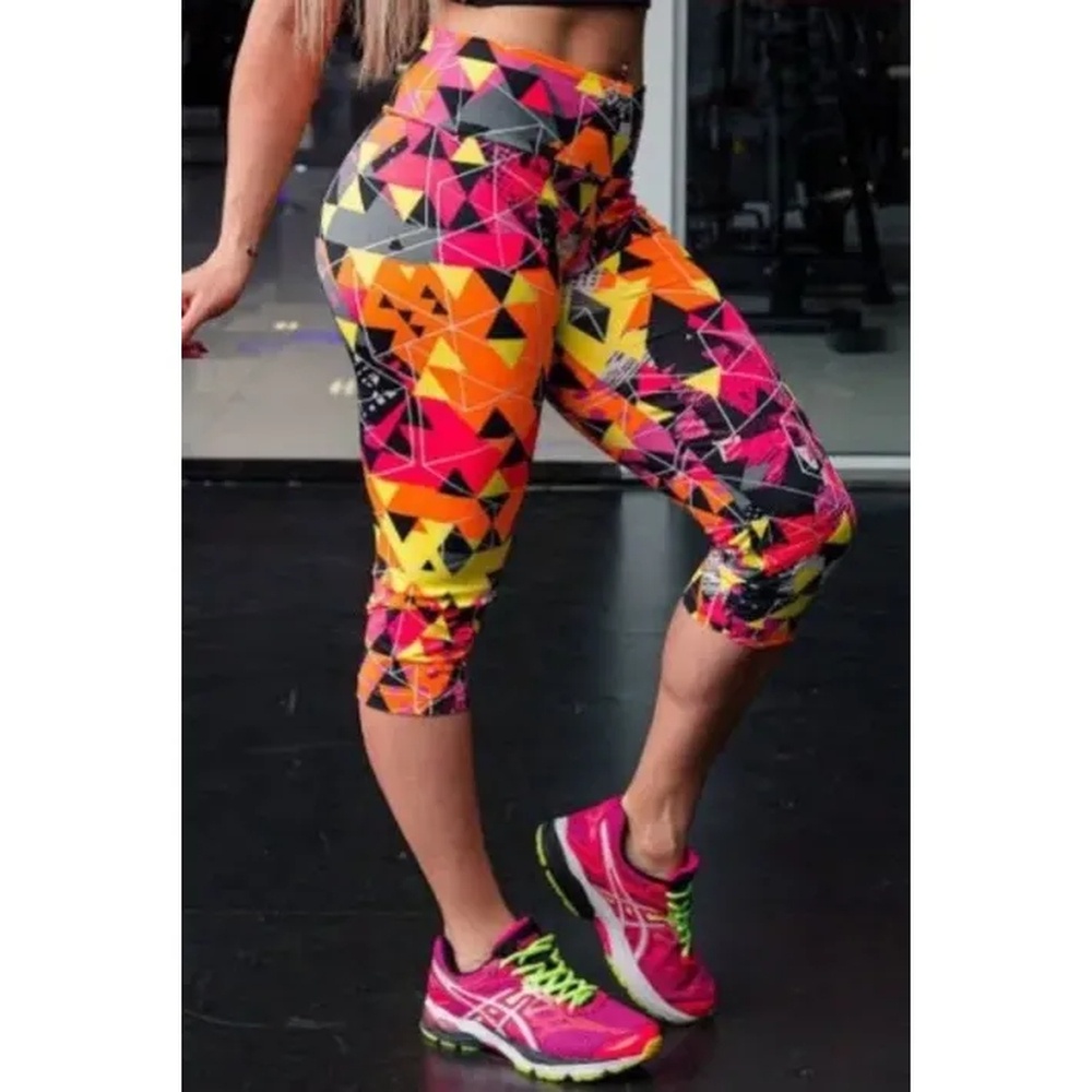 Calça Legging Corsario Meia Perna Roupa de Academia